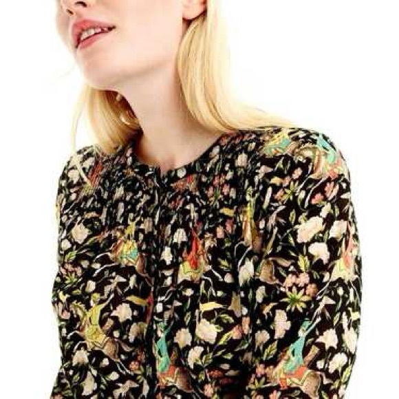 J. Crew  X Drakes London Classic Popover Blouse - Picture 2 of 13